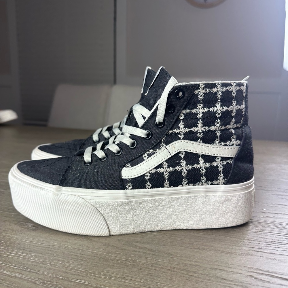 Sk8-Hi Denim Mix Stackform Sneakers - Picture 2 of 8